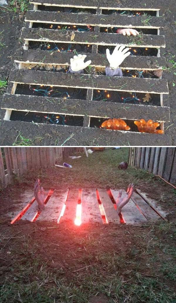 Best 17 Halloween Yard Decorations Made With Recycled Pallets – LazyTries
